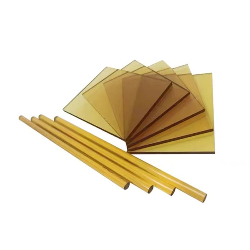 Amber PSU sheet polysulfone rod medical-grade PPSU rod high-temperature resistant PES sheet polyphenylsulfone sheet parts processing