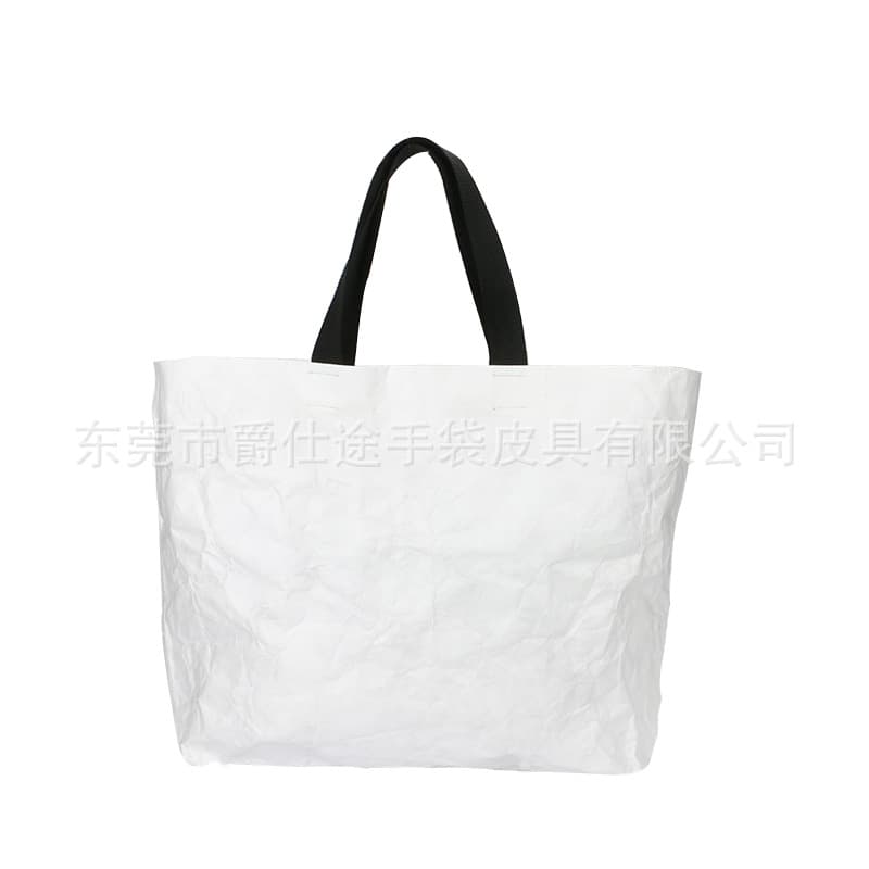 Custom-made DuPont paper tote bags, white eco-friendly Tyvek shoulder bags, large capacity tote bags.
