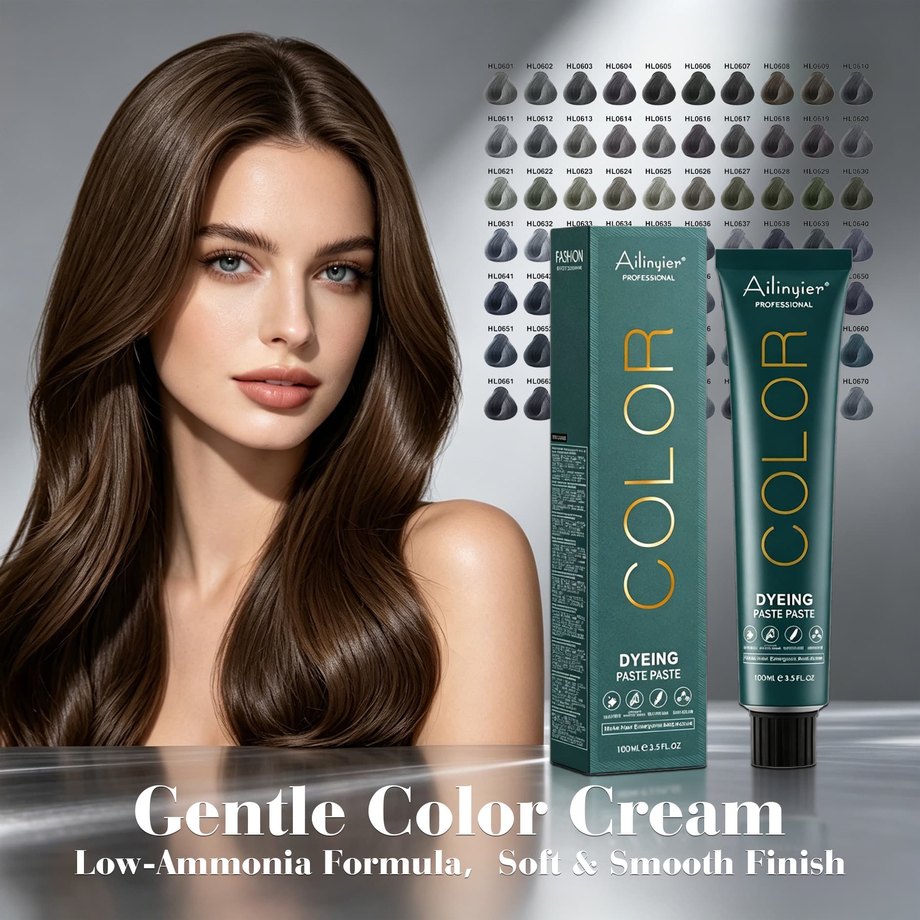 Single-use hair dye, trending colors, e-commerce, hair salon, plant-based hair dye, cross-border customized English packaging