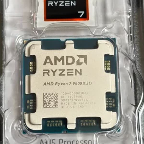 For AMD Ryzen 7 9800X3D Boxed CPU 8-Core Original Package See Details