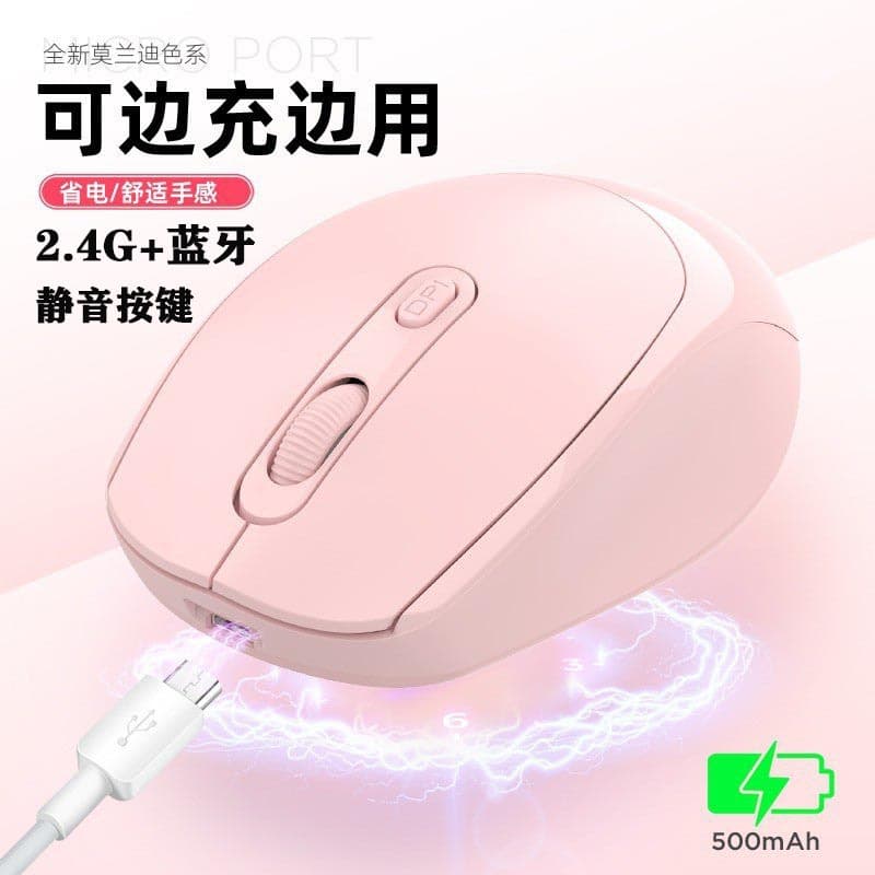 New Ergonomic Wireless Office Mouse, Multi-Color Gift, Rechargeable 2.4G Bluetooth Silent Portable Mouse