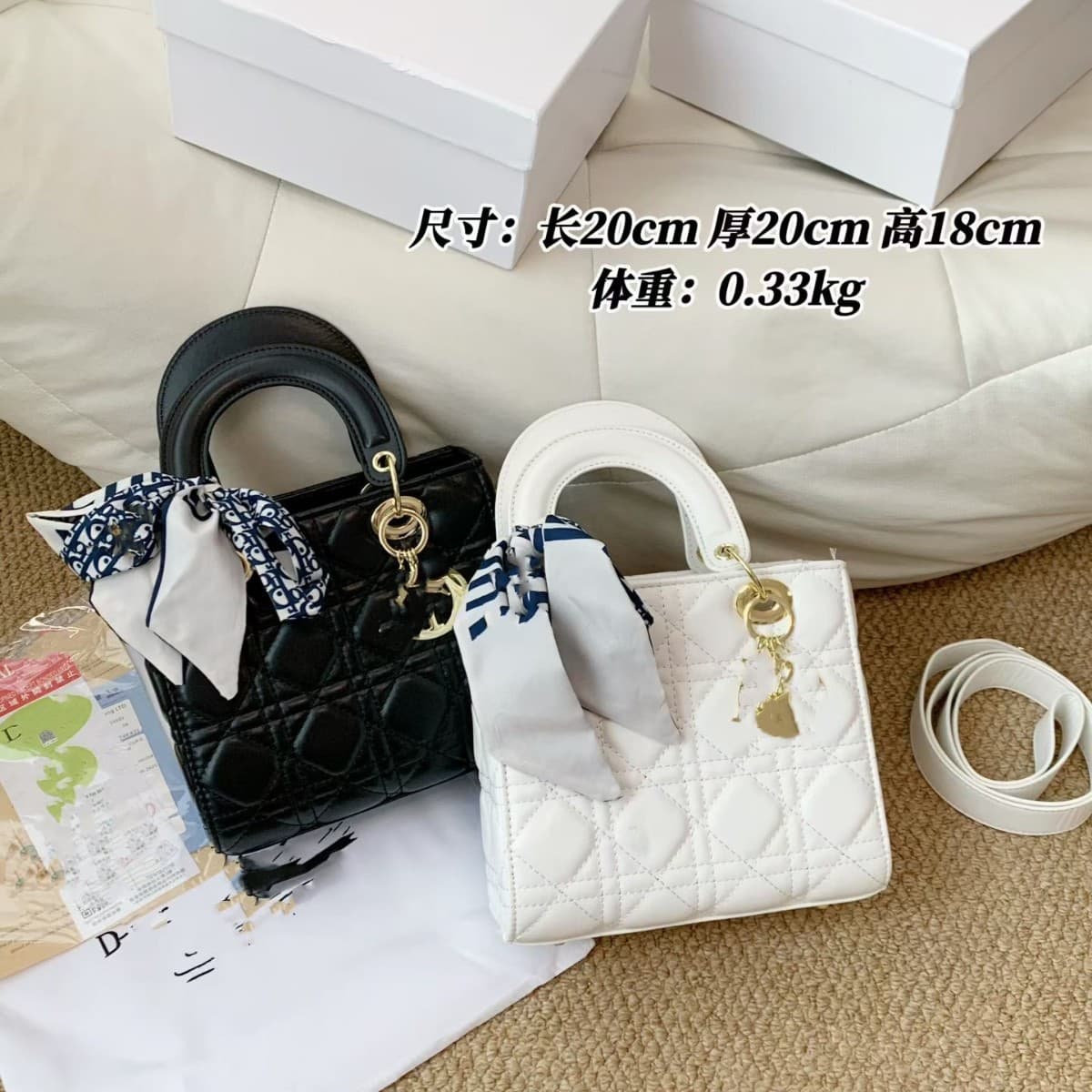 Cross-border D-brand Handbag Fashion Versatile Trendy High-Aesthetic Shoulder Crossbody Bag Gift Box Packaging Drop Shipping Wholesale