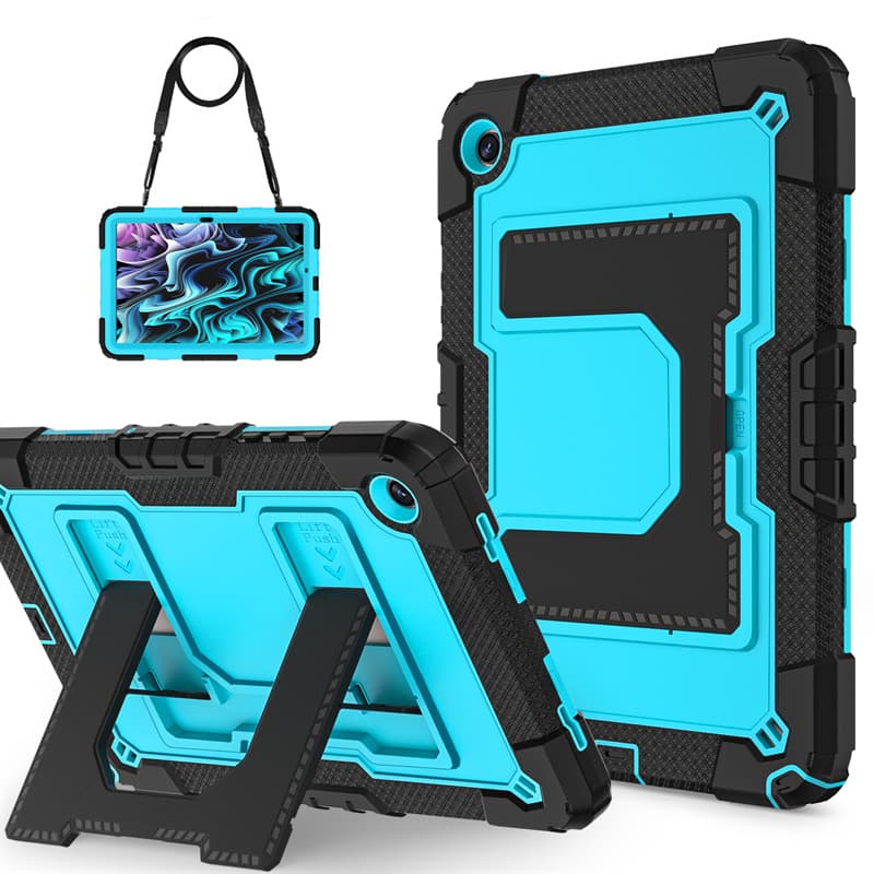 Suitable for Samsung Tab A9/A11 silicone strap protective case folding PC stand Samsung Tab S9 tablet case