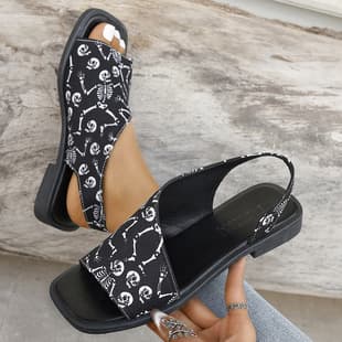 Leopard Print Sandals Women 2026 Summer New Large Size Peep Toe Square Head Backless European American Fashion Chunky Heel Low Heel Sandals Trendy