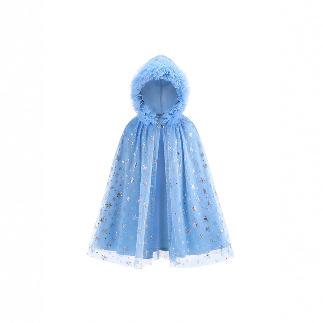 New European and American best-selling girls' shawl, Frozen cosplay princess cape, stylish birthday dress coat