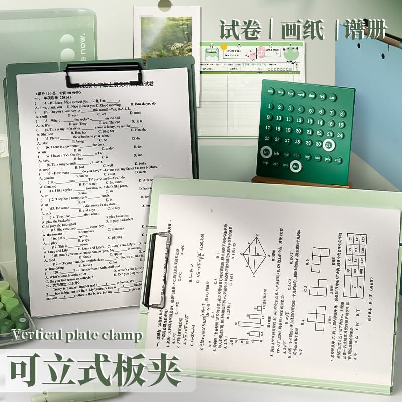 Vertical A4 Folder Ins Style Student Writing Board Meeting Record Document Clip Ins Clipboard Exam Pad Waterproof