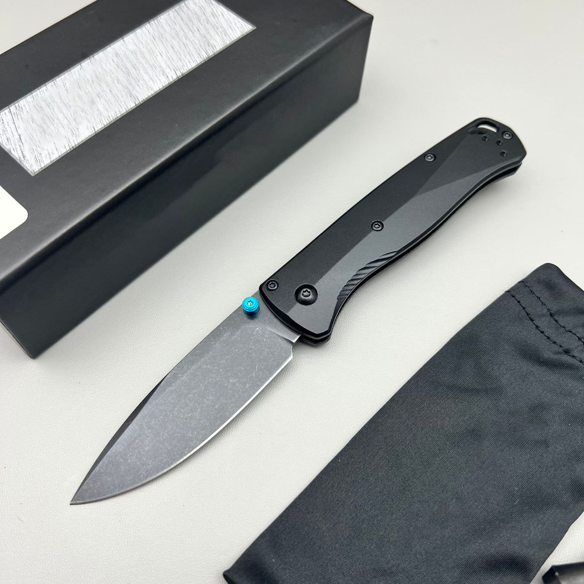 Butterfly 535 Damascus Steel Aviation Aluminum Handle Folding Knife Outdoor Camping Portable Sharp Folding Knife Outdoor Knife