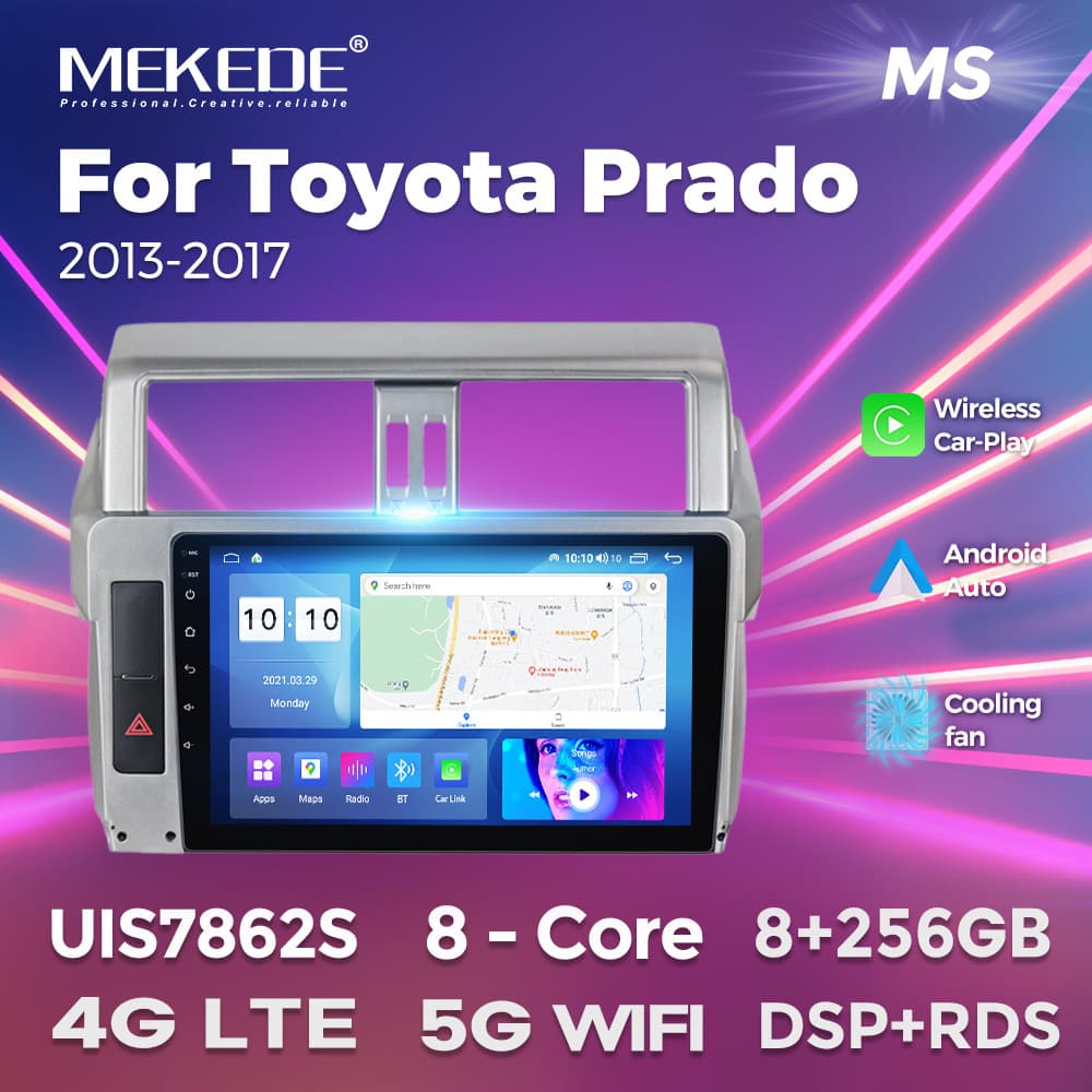 For Toyota Prado Land Cruiser Prado Car Large Screen Android Navigation CarPlay