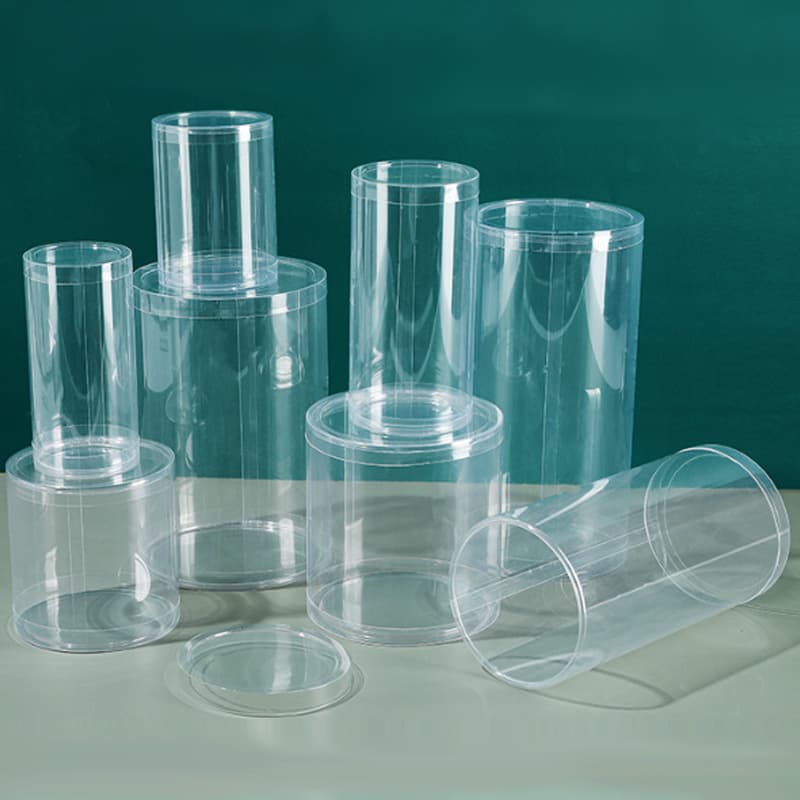 Huabiao Factory offers custom PVC cylindrical packaging boxes, thickened plastic cylinders, round storage packaging, and customized PVC cylinders.