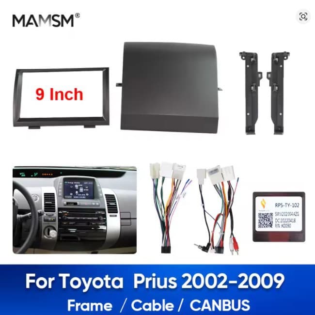 Suitable for 2002-2009 Toyota Prius central control navigation panel Android frame audio panel frame 9 inches