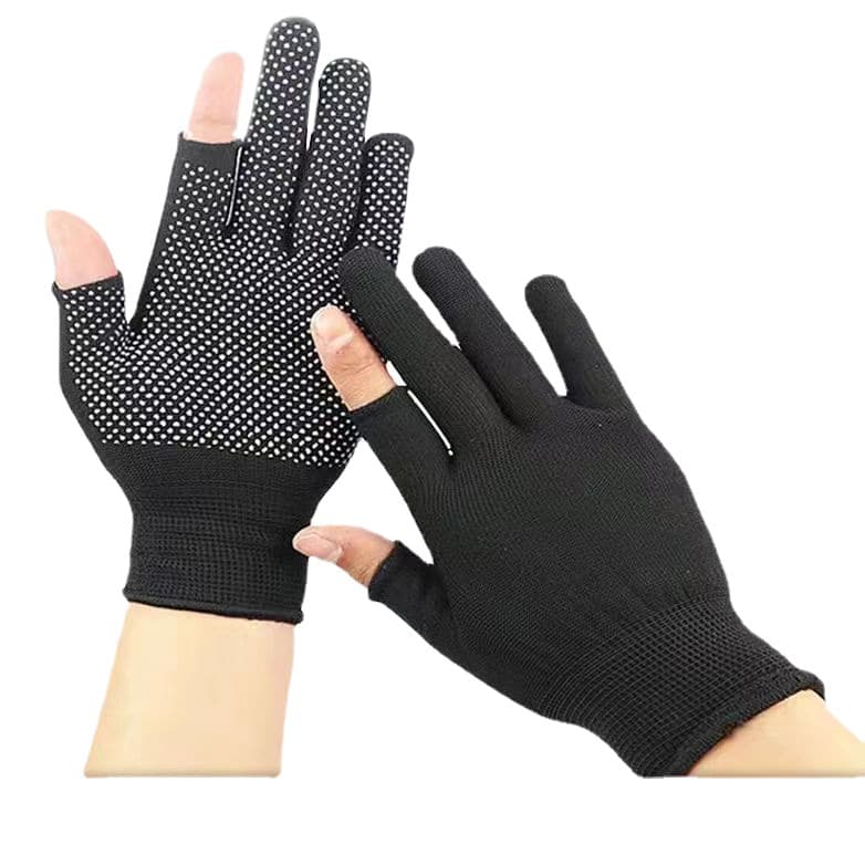 Nylon dotted finger-breaking gloves for mountaineering and cycling with fingerless hands, unisex, non-slip, leaky, finger-breaking, breathable for work