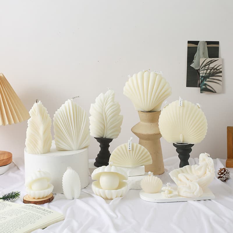 Ocean series shell coral scented candle souvenir ins creative home decoration set shooting props