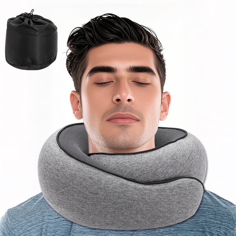 Amazon Memory Foam Snail Pillow U-Shaped Pillow Neck Pillow Airplane Pillow Cervical Neck Support Travel Adjustable U-Shaped Pillow