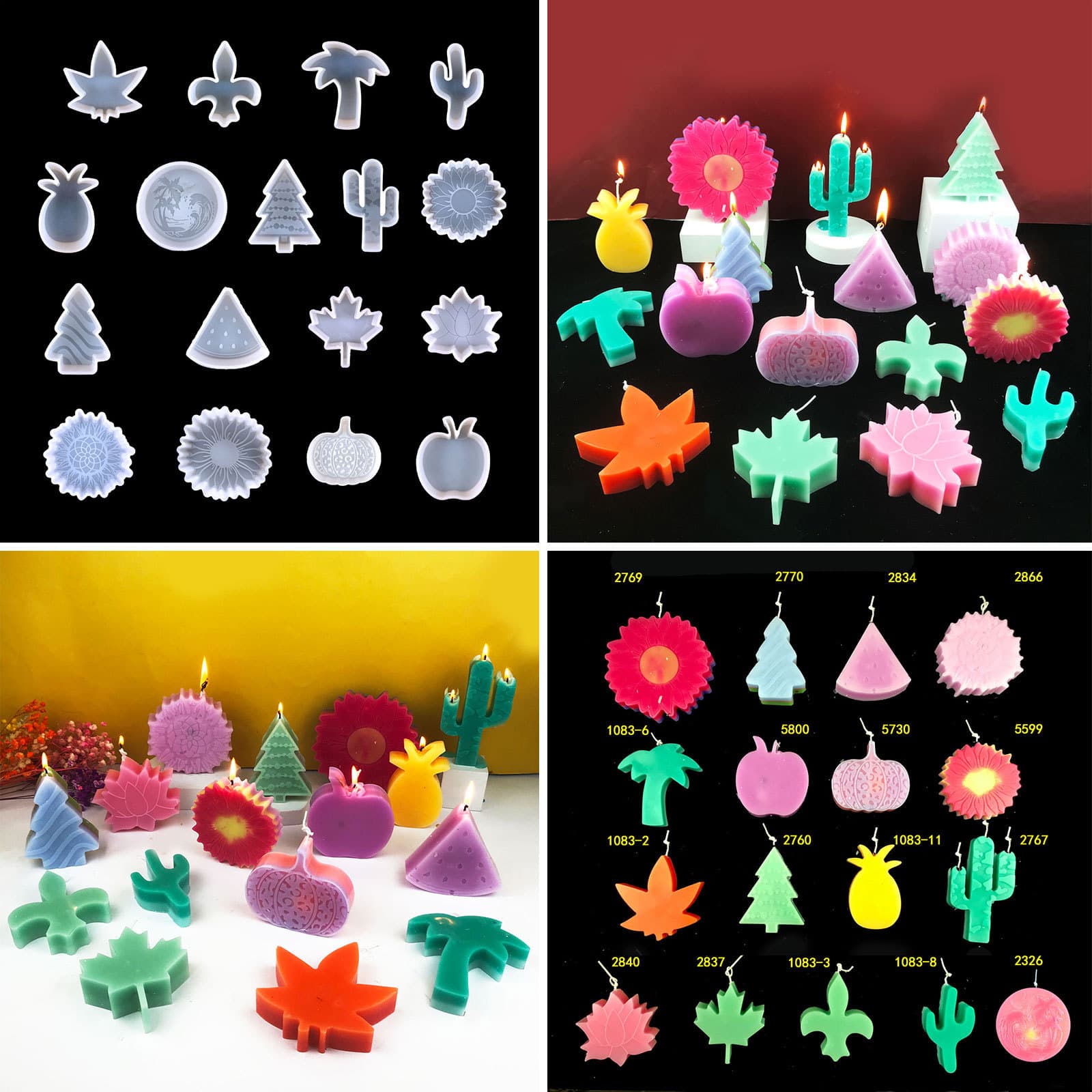 155 Christmas Tree Aroma Diffuser Mold DIY Car Scented Candle Mold Plaster Vent Clip Aroma Silicone Mold