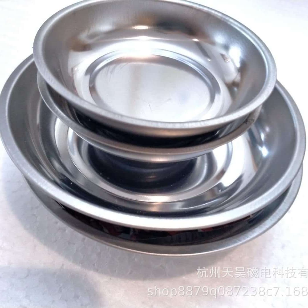 Round 430 Stainless Steel Magnetic Bowl 4 Inch 108x30mm Auto Repair Tool Magnetic Plate
