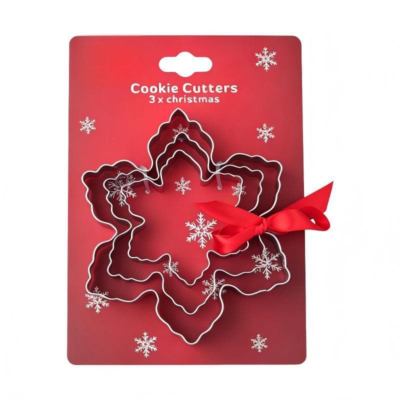 Stainless Steel Cookie Mold Five-Star Gingerbread Man Christmas 3-Piece Cookie Mold Set Children's DIY Baking Tool Set