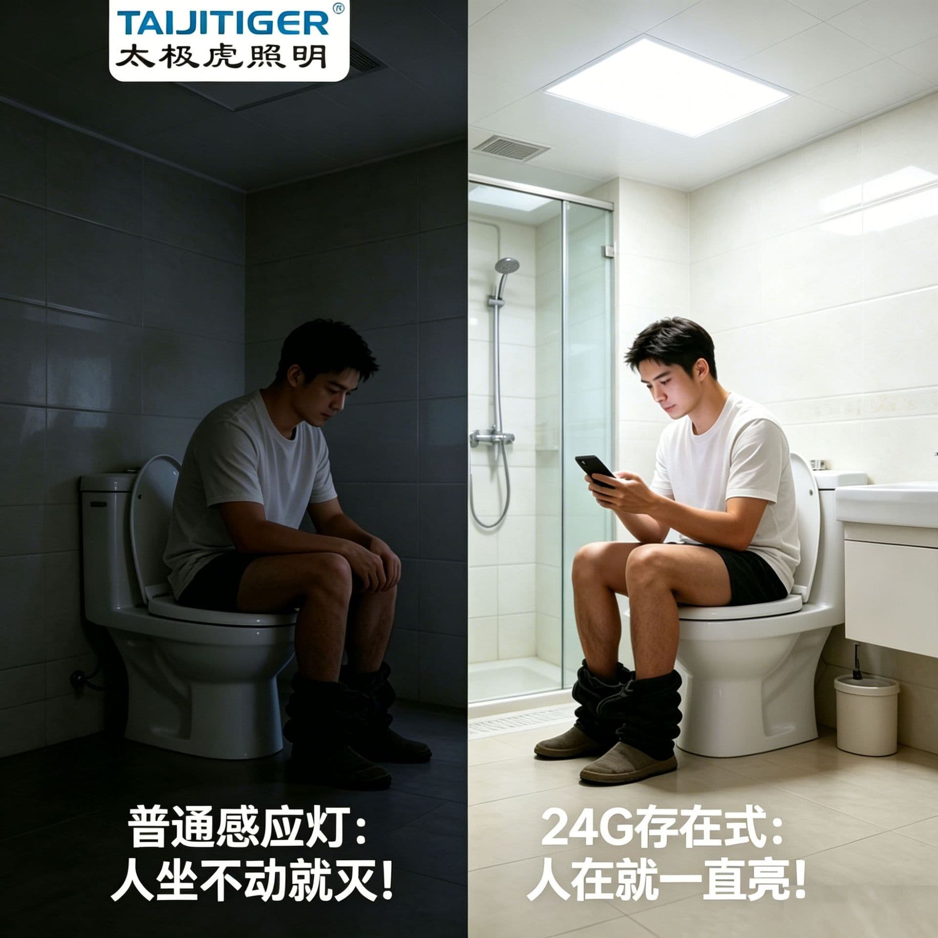 Integrated Ceiling 600x600 Flat Panel Light 30x60 Radar Human Body Motion Sensor Corridor Panel Light Kitchen Bathroom Light