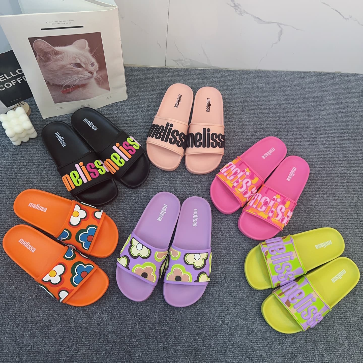 2024 Summer Melissa New Energy LOGO Platform Slippers Daily Casual Outerwear Flop