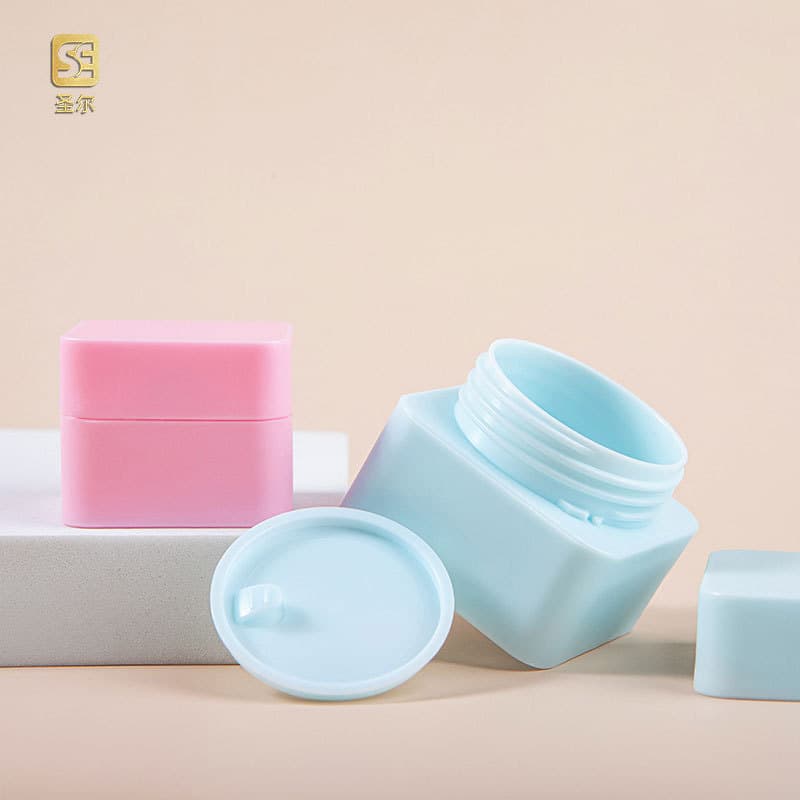 Square Cream Jar 5g 10g 20g 30g 50g PP Stock Four-Color Face Cream Jar Eye Cream Jar Sample Convenient Travel Container