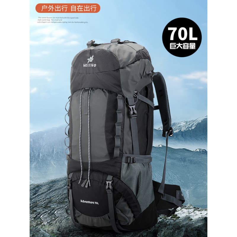 Cross-Border Export Mountaineering Bag Outdoor Camping Backpack Large Capacity Casual Fashion Unisex Backpack 70L