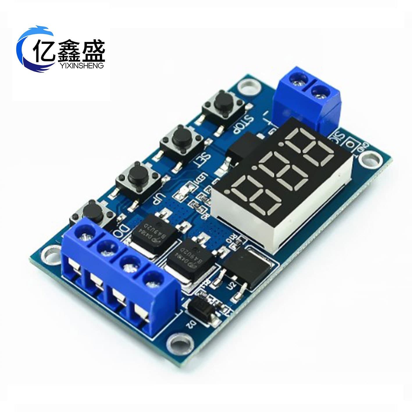 Trigger Cycle Timer Delay Switch Circuit Dual MOS Tube Control Board Replaces Relay Module 12 24V