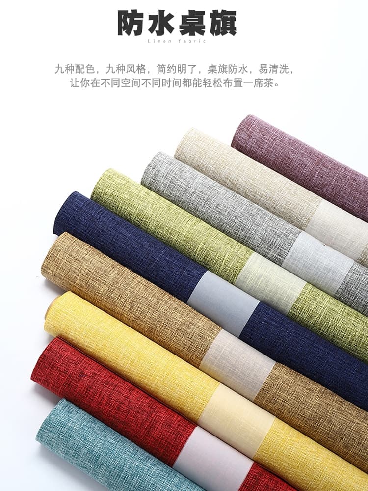 Linen Waterproof Table Runner Solid Color Table Cloth Long Strip Tea Mat Cloth Tea Table Cloth Tea Ceremony Tea Art Accessories Modern Minimalist