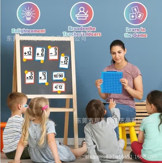 Cross-border New Math Fidget Toy Addition Subtraction Multiplication Division Flash Cards Math Game Cards Kids Educational Toy