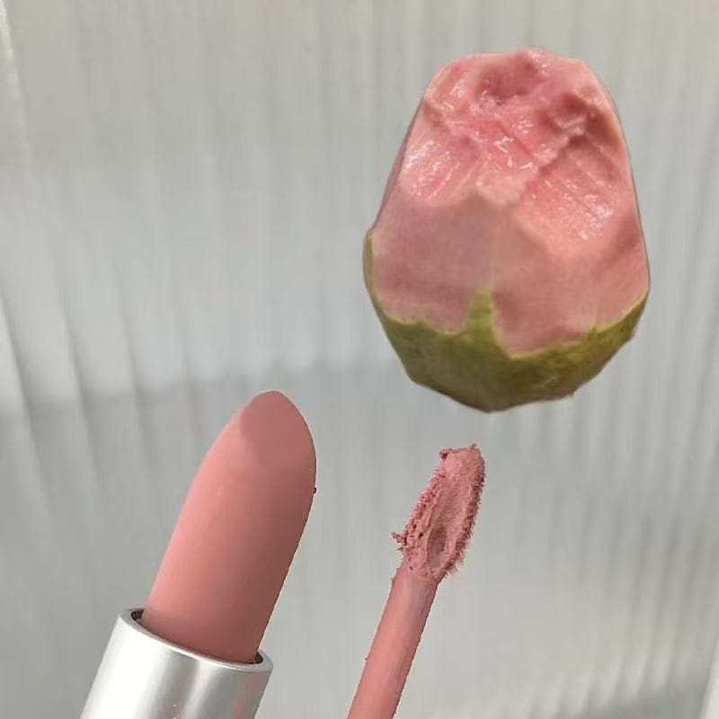 Gentle Nude Lip Gloss! Creamy Matte Lip Mud, Natural Look, Brightens Skin, Long-Lasting, Student Velvet Lipstick, Affordable