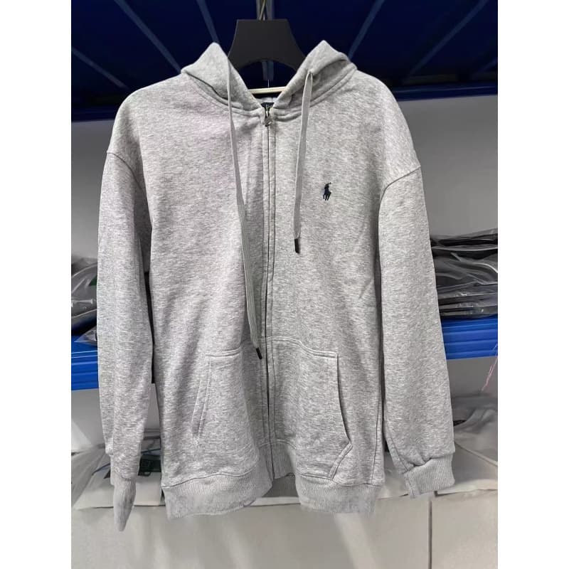 Zip-Up Hoodie Cardigan Paul Pony New Sweatshirt Jacket Embroidered Men's Women's Loose Fit Unisex Casual Hooded