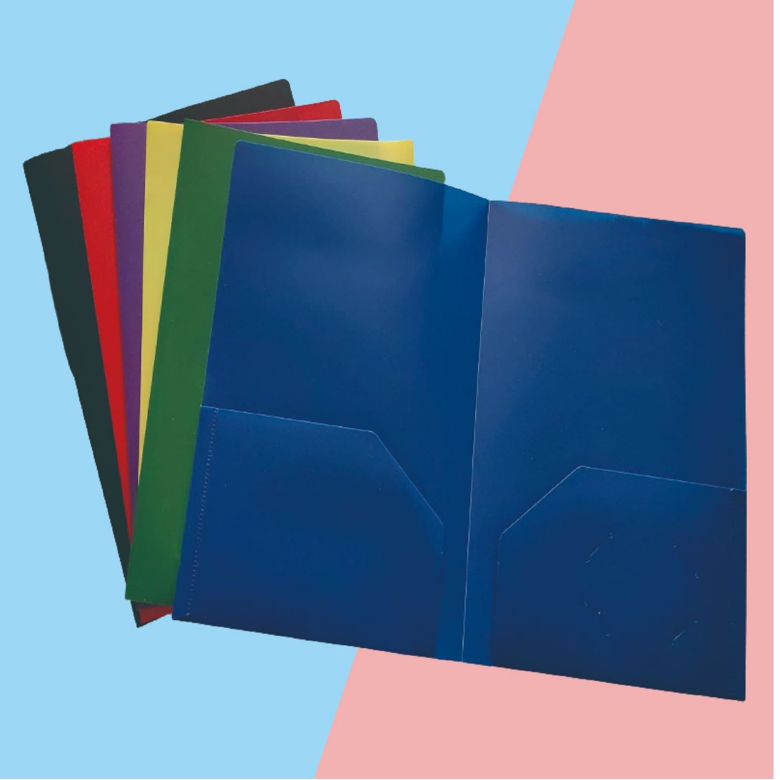 Candy color a4 double slip pocket transparent frosted a4 single page folder a5 folder information two page folder file envelope