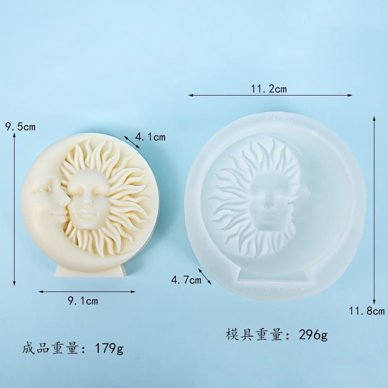 Sculpture Female Face Goddess Head Mask Scented Candle Egyptian Queen Cylinder Silicone Mold Plaster Ornament
