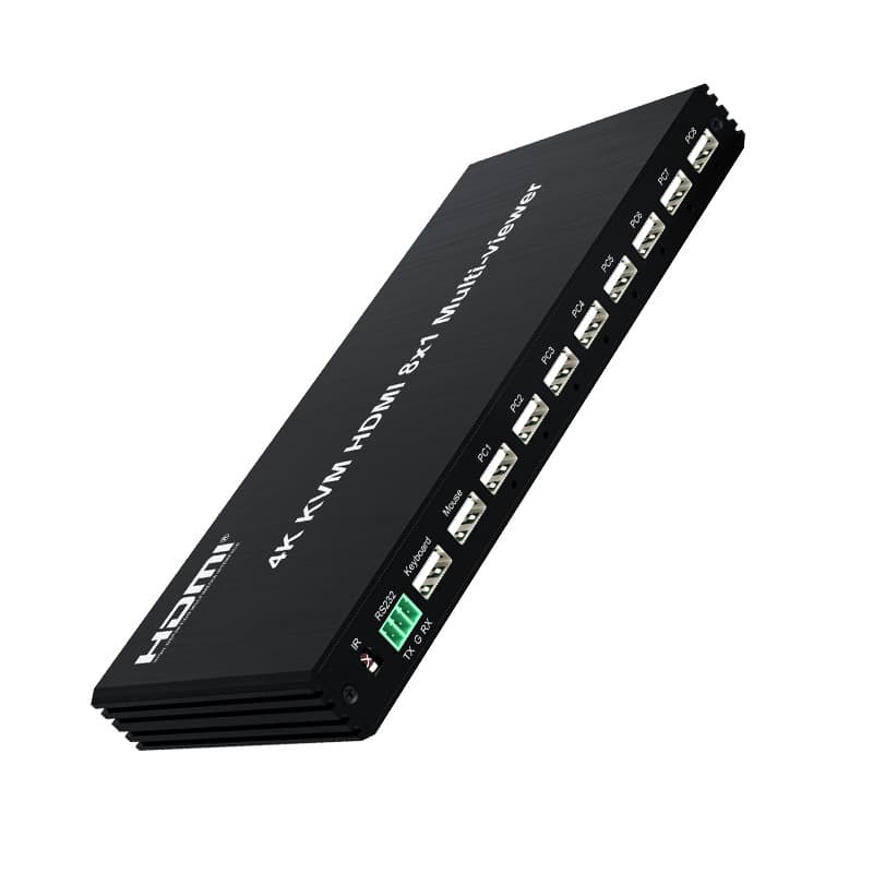 Factory Direct Sale HDMI 8-in 1-out KVM Picture Splitter with Mouse and Keyboard Support 1080P 60HZ
