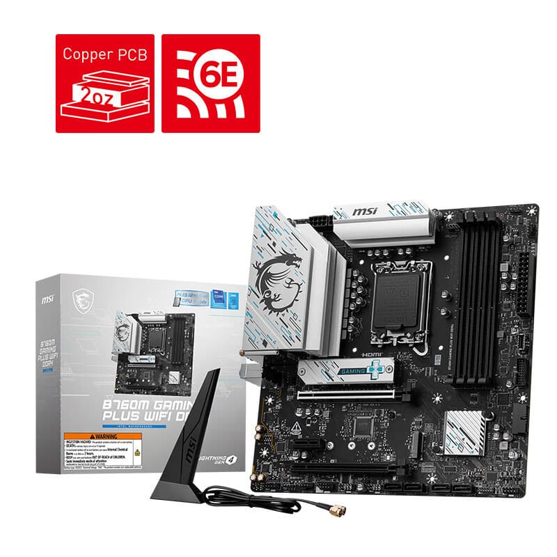 MSI B760M GAMING PLUS WIFI DDR4 Computer PC Motherboard Supports CPU 14700KF