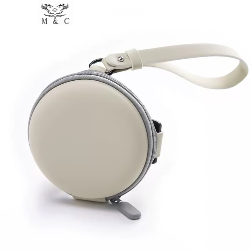 Round eyeglass case, folding eyeglass case, storage bag with zipper, soft bag, portable bag, leather EVA zipper case, pressure resistant.