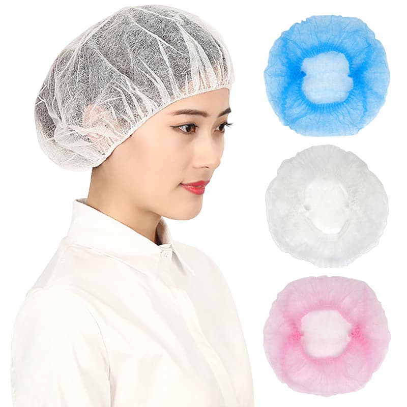 Wholesale Disposable Caps, Non-woven, 100 Pieces/Pack, Strip Caps for Catering, Hair Caps, Head Covers, Work Caps
