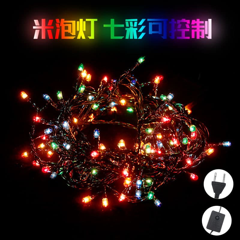 Christmas Decoration String Lights Controllable Safe Christmas Flash Lights 4m 100 Bulbs Christmas Tree Accessories
