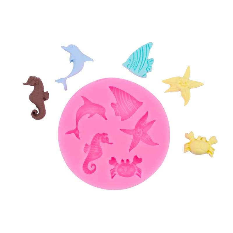 DIY Ocean World Flip Sugar Silicone Mold Liquid Silicone Mold Soft Pottery Handmade Soap Mold