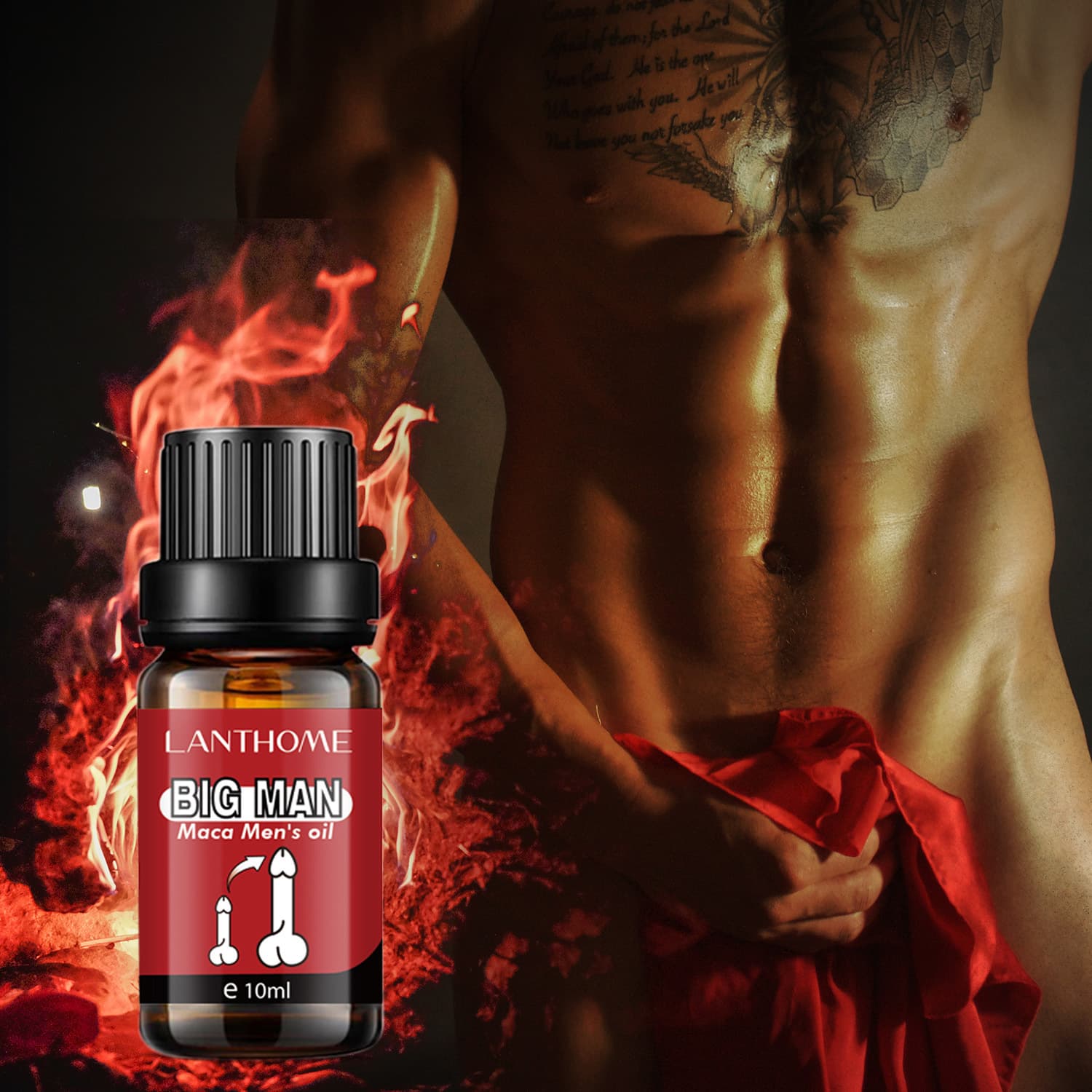 Cross-Border Men's Essential Oil Private Parts Maintenance Macho Massage Essential Oil Gathering Yang Essential Oil Yang Essential Oil