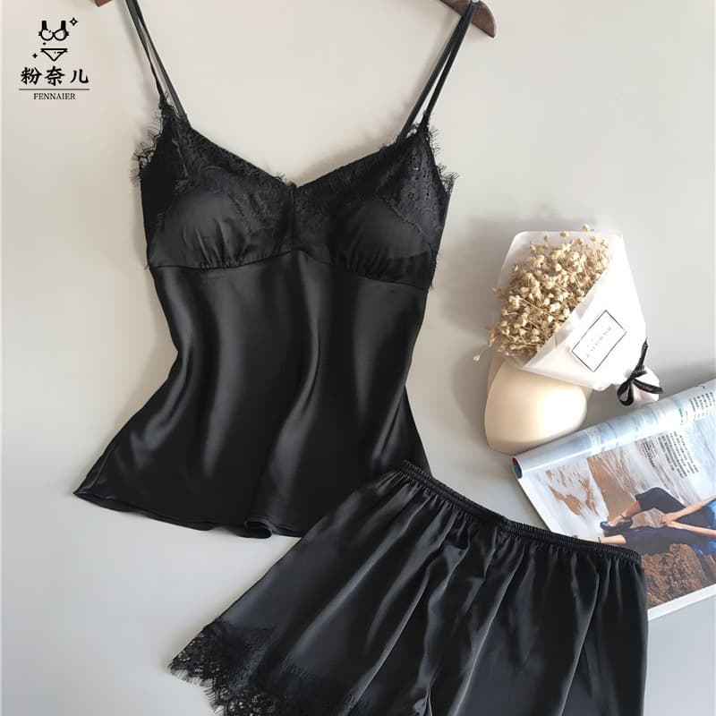 Hot-selling Lingerie for Export, Sexy Lace Trim Nightwear Lingerie Set Wholesale T1059