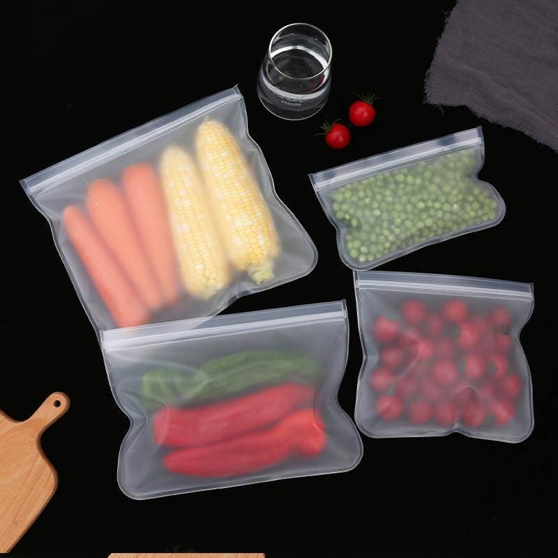 Sealed bag food bag self-sealing household plastic bag thickened refrigerator fresh-keeping bag frosted storage freezer bag