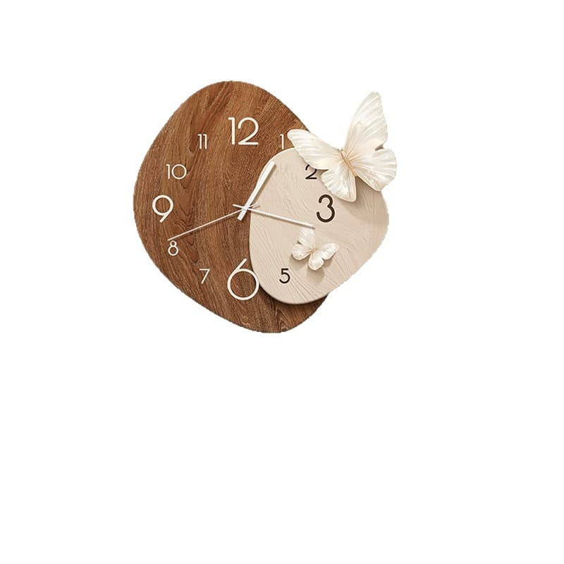 3D Butterfly Vintage Restaurant Wall Clock Retro Art Clock Creative Living Room Wall Clock 2025 New Style