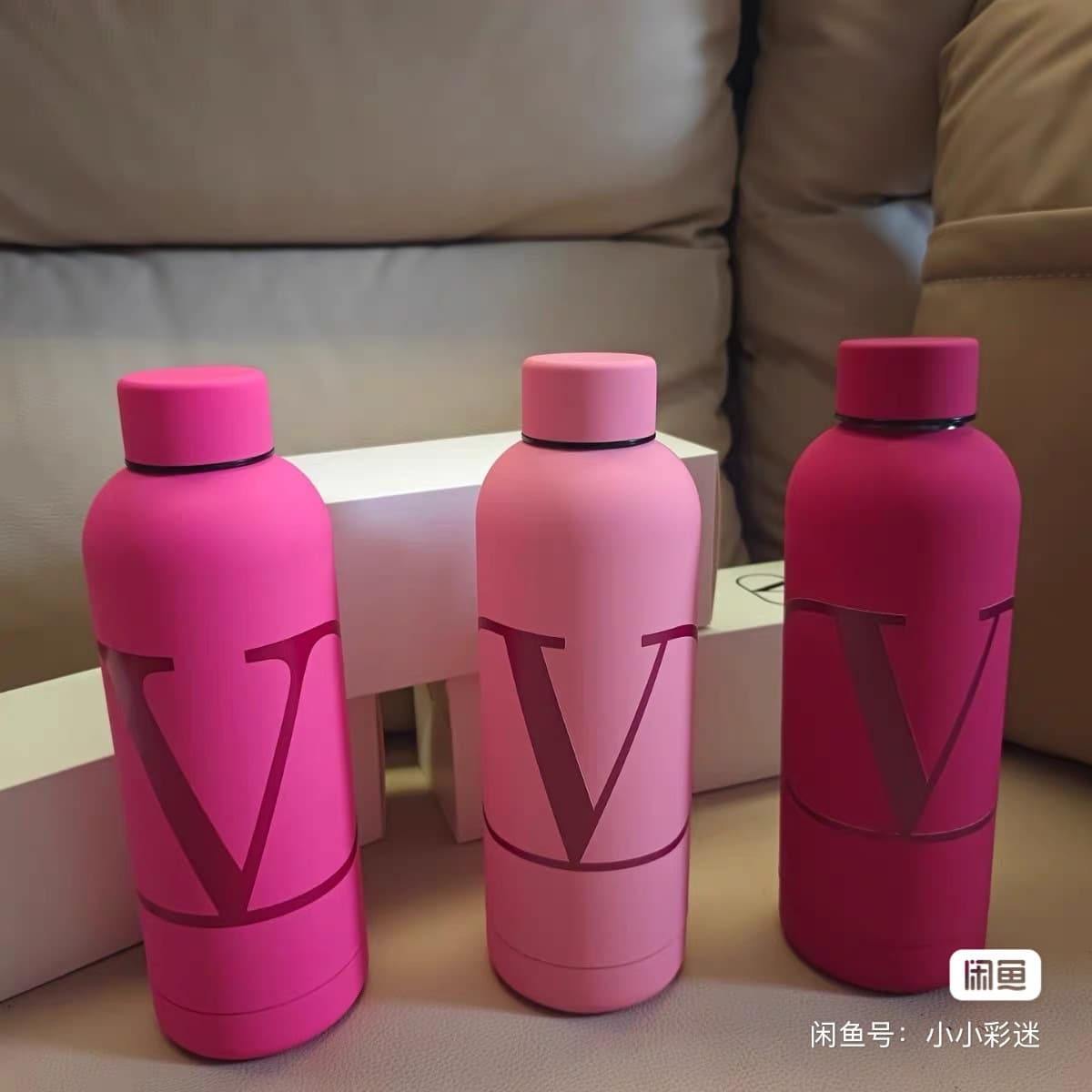 Valentino water cup high-definition large Vlogo water cup summer thermos cup high-value cup foreign trade