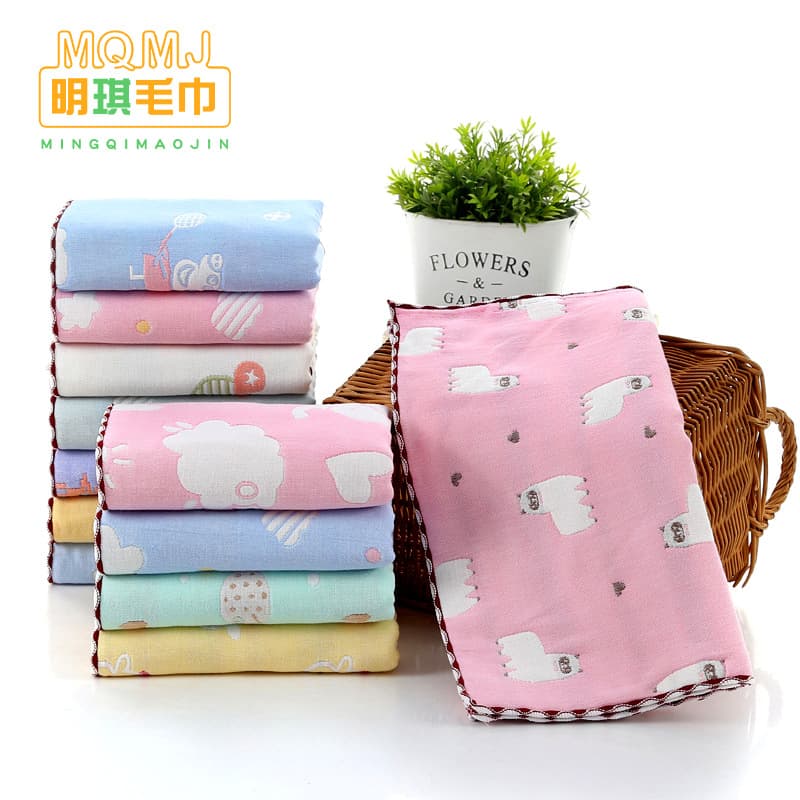 Strictly Selected Wholesale Six-Layer Gauze Towel 35*75cm Pure Cotton Adult Face Towel Cartoon Children Bath Towel Large Towel