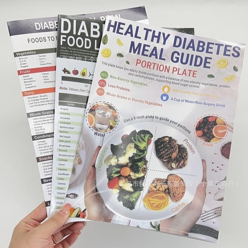 Cross-border new 3-piece food list set, vitamin meal plan nutrition list, healthy eating recipe kit