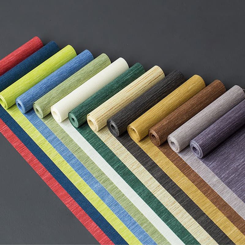Waterproof paper-woven tea mat, bamboo mat, plain fiber tea curtain, Zen-inspired fabric table runner, tea tablecloth, simple tea tray mat, incense mat