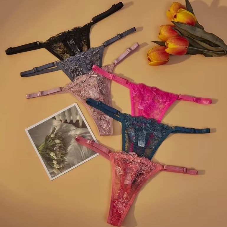 Cross-border Women's Lace Sexy Thong, Amazon AliExpress Wholesale Low-Rise Lingerie Panties