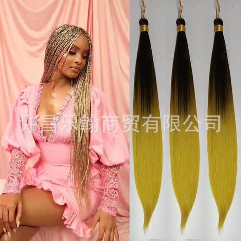 Wig Weft African Straight Hair High Temperature Synthetic Fiber Xuchang Wig Export Wig for Women