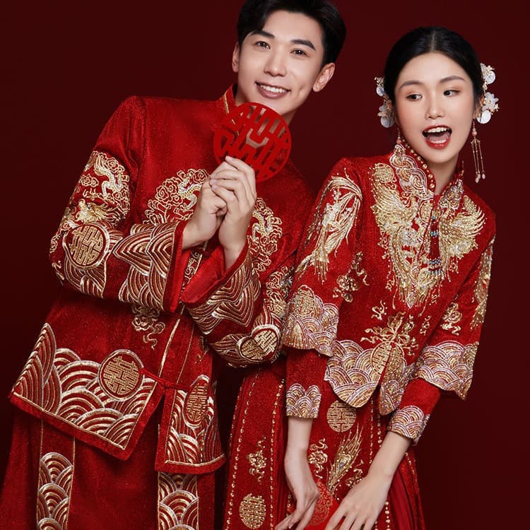 Xiuhe Clothing 2025 New Bridal High-End Chinese Wedding Dress Slim Fit Toast Dress Show Kimono Heavy Craftsmanship Wedding Gown for Women