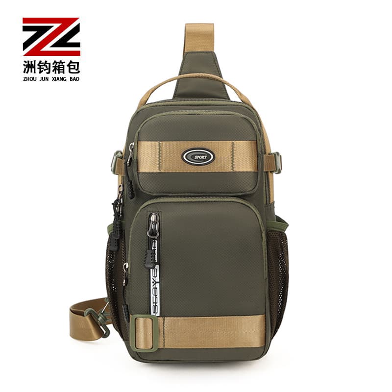 Cross-border men's chest bag Oxford cloth waterproof shoulder bag multifunctional large capacity crossbody bag fashionable versatile shoulder bag for men