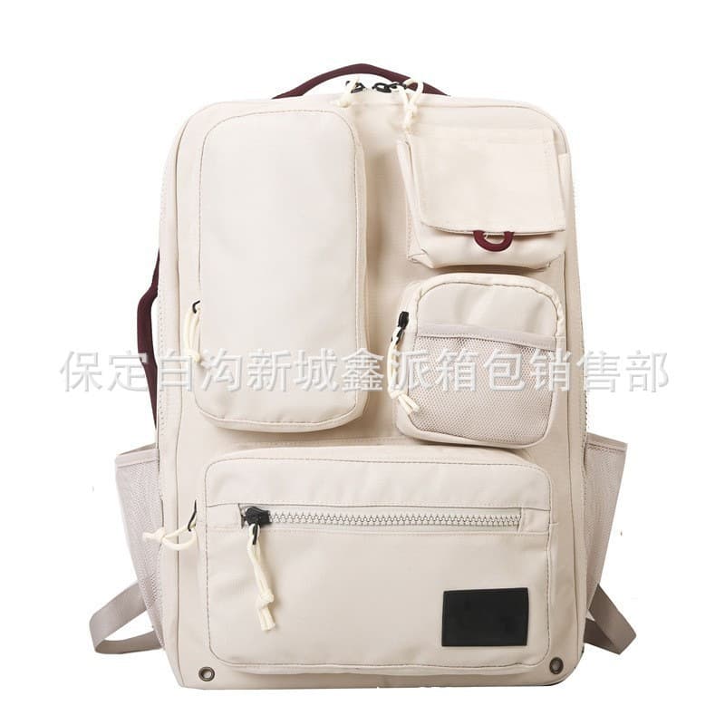 Trendy Large Capacity Sport Backpack Waterproof Student Bookbag Dual Shoulder Bag Cushion Strap Oxford Cloth Unisex Backpack